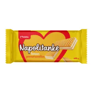 Napolitanke MEDELA limun pomorandža 400g slide slika