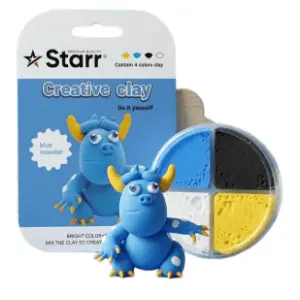 Plastelin STARR Clay set čudovište 4 boje 63g slide slika