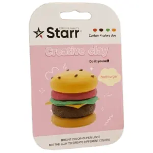 Plastelin STARR Clay set burger 4 boje 63g slide slika