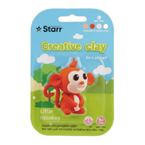 Plastelin STARR Clay set majmun 4 boje 63g slide slika