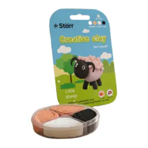 Plastelin STARR Clay set ovca 4 boje 63g slide slika