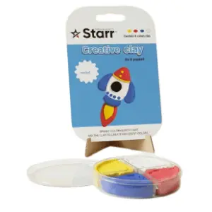 Plastelin STARR Clay set raketa 4 boje 63g slide slika