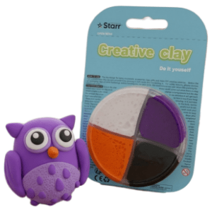 Plastelin STARR Clay set sova 4 boje 63g slide slika
