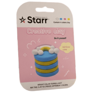 Plastelin STARR Clay set torta duga 4 boje 63g slide slika