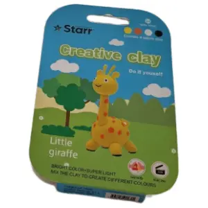 Plastelin STARR Clay set žirafa 4 boje 63g slide slika