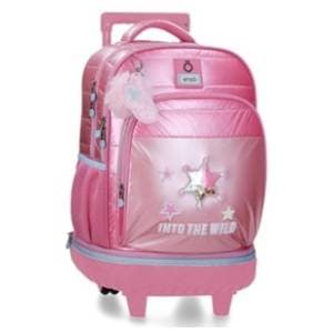 Ranac za školu ENSO Into the wild sa točkićima 43cm pink slide slika