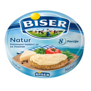 Topljeni sir BISER natur 140g slide slika