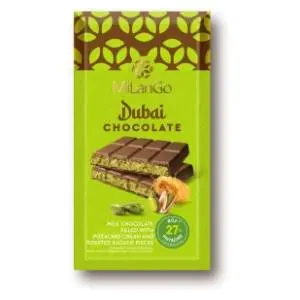 Čokolada MILANGO Dubai 122g slide slika