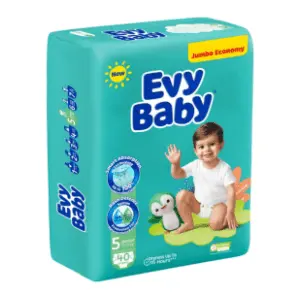 EVY BABY pelene jumbo 5 junior 40kom slide slika