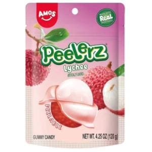 Gumene bombone AMOS Peelerz gummy lychee 65g slide slika