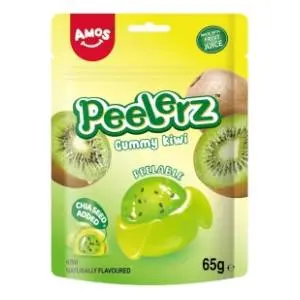 Gumene bombone AMOS Peelerz kiwi 65g slide slika