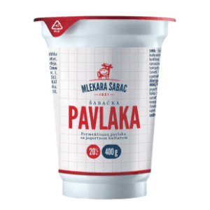 Kisela pavlaka MLEKARA ŠABAC 20%mm 400g slide slika