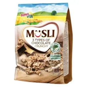 Musli BONAVITA crunchy tri vrste čokolade 375g slide slika