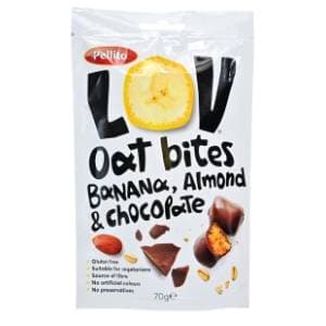 PELLITO ovseni zalogaj banana badem i čokolada 70g slide slika
