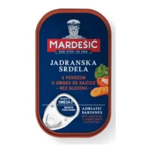 Sardina MARDEŠIĆ jadranska sa povrćem bez glutena 100g slide slika