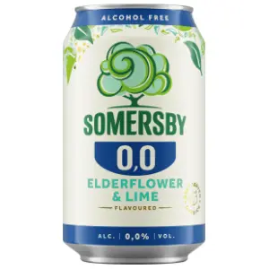 SOMERSBY elderflower & lime 0% 0,33l slide slika