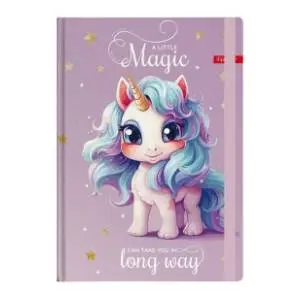 Sveska A6 dikto ILIJANUM Unicorn sa gumicom 1kom slide slika