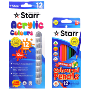 Tempere STARR 12ml 12kom i drvene boje trouglaste 12kom slide slika