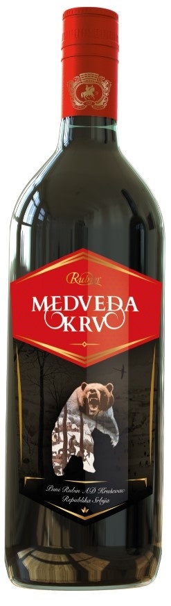 Crno vino RUBIN Medveđa krv 1l
