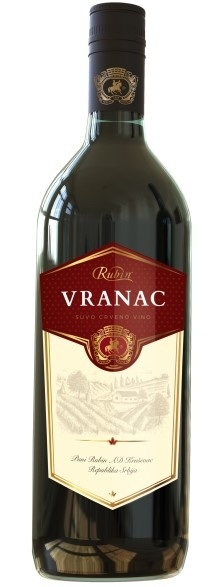 Crno vino RUBIN Vranac 1l