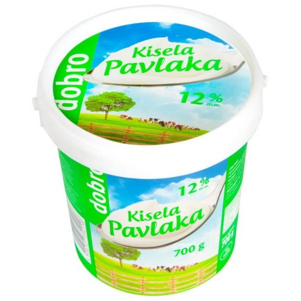 Kisela pavlaka DOBRO 12%mm 700g