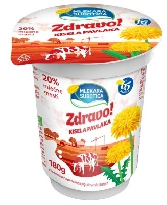 Kisela pavlaka ZDRAVO 20%mm 180g