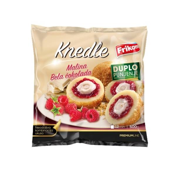 Knedle FRIKOM malina bela čokolada 500g