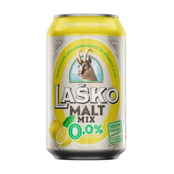 LAŠKO Malt mix lemon 0,0% 0,33l
