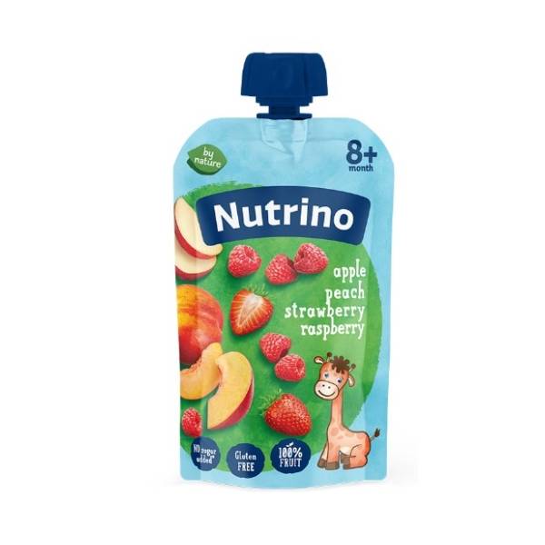 NUTRINO voćni pire jabuka breskva jagoda malina 100g