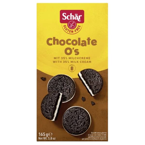 SCHAR Chocolate O's keks sa mlečnim prelivom 165g