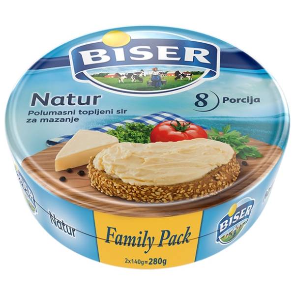 Topljeni sir BISER duopack 2x140g