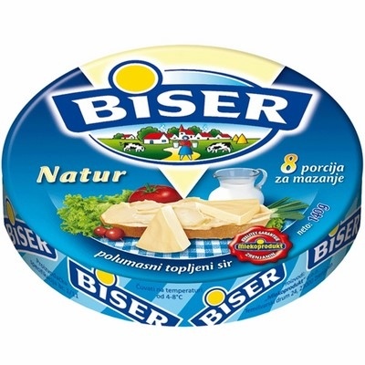 Topljeni sir BISER natur 140g
