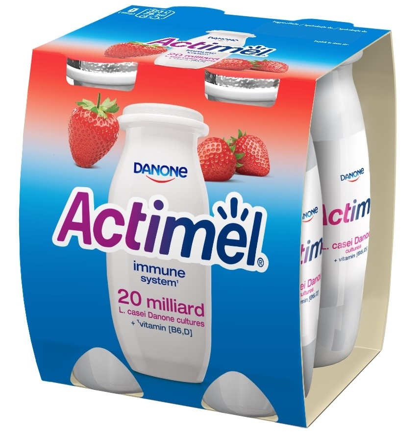 Voćni jogurt DANONE Actimel jagoda 4x100ml
