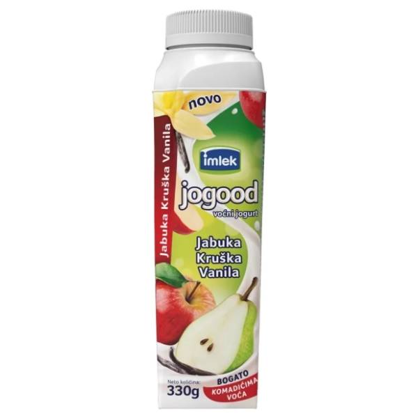 Voćni jogurt IMLEK Jogood jabuka kruška vanila 330g