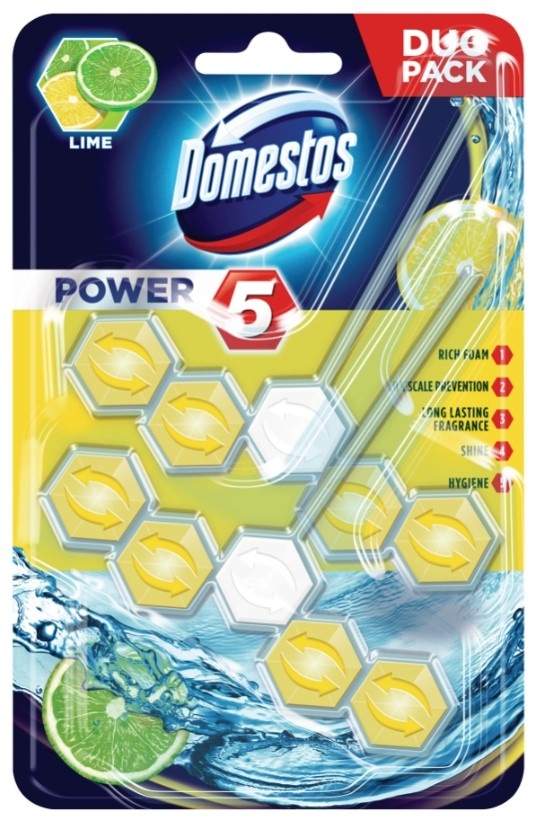 WC osveživač DOMESTOS power 5 lime 2x55g